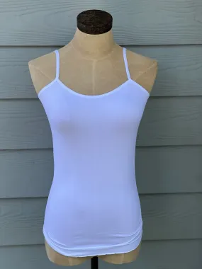 CAMISOLE W/ SIDE RIBBING (WHITE)