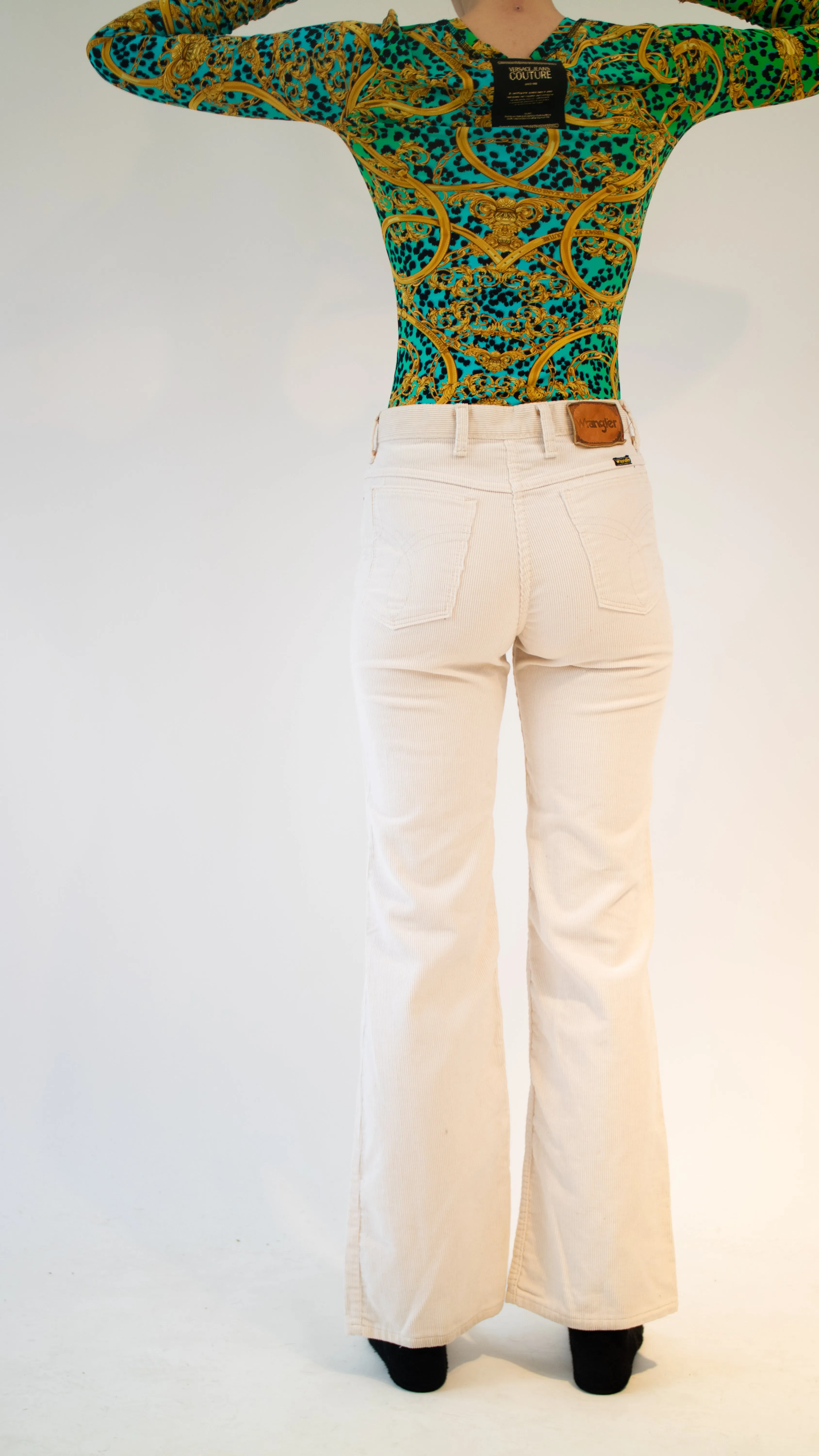 1970s Cream Corduroy Wrangler Pants 30W 42L