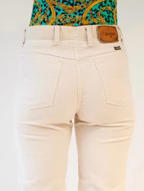 1970s Cream Corduroy Wrangler Pants 30W 42L