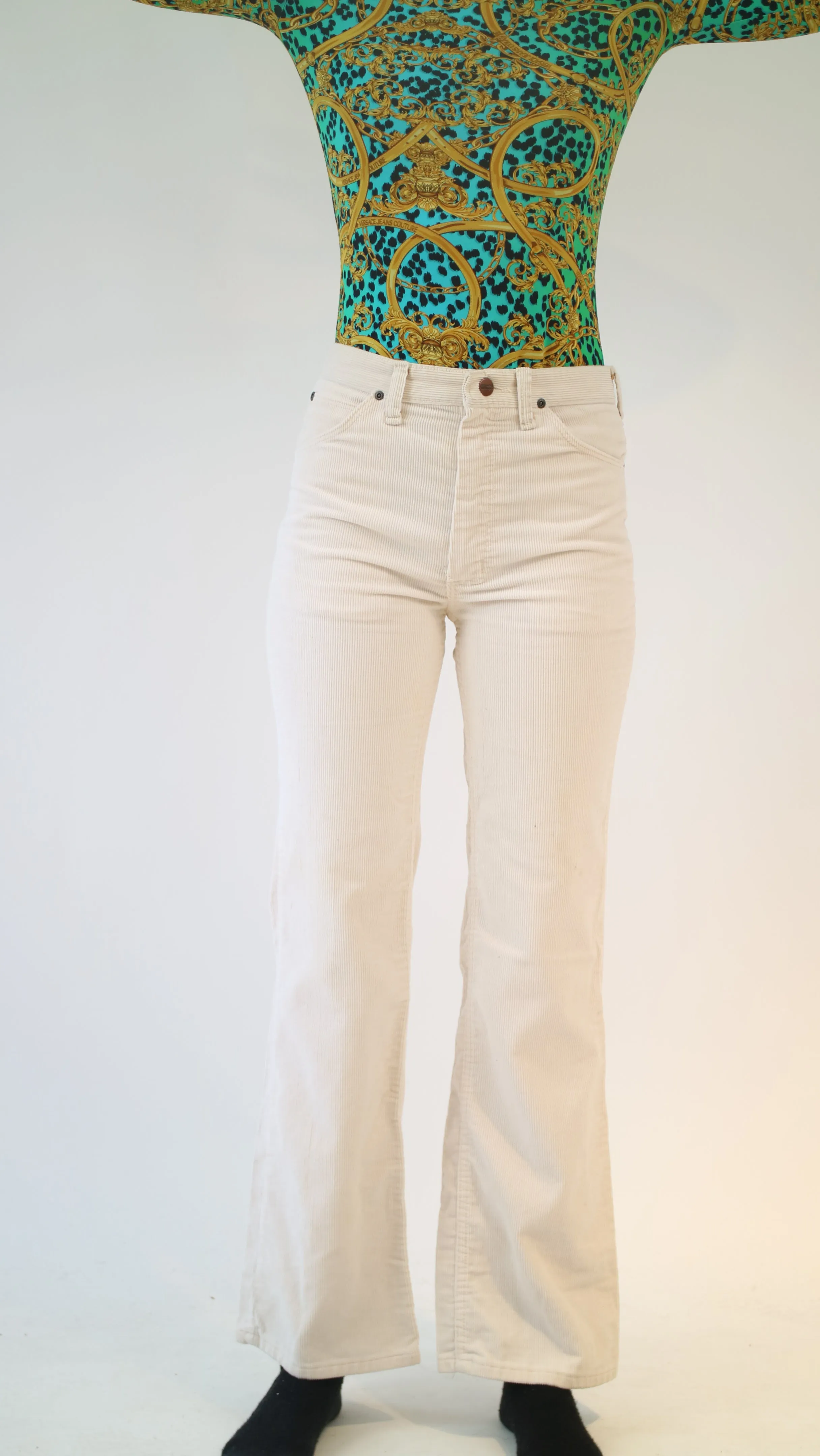 1970s Cream Corduroy Wrangler Pants 30W 42L