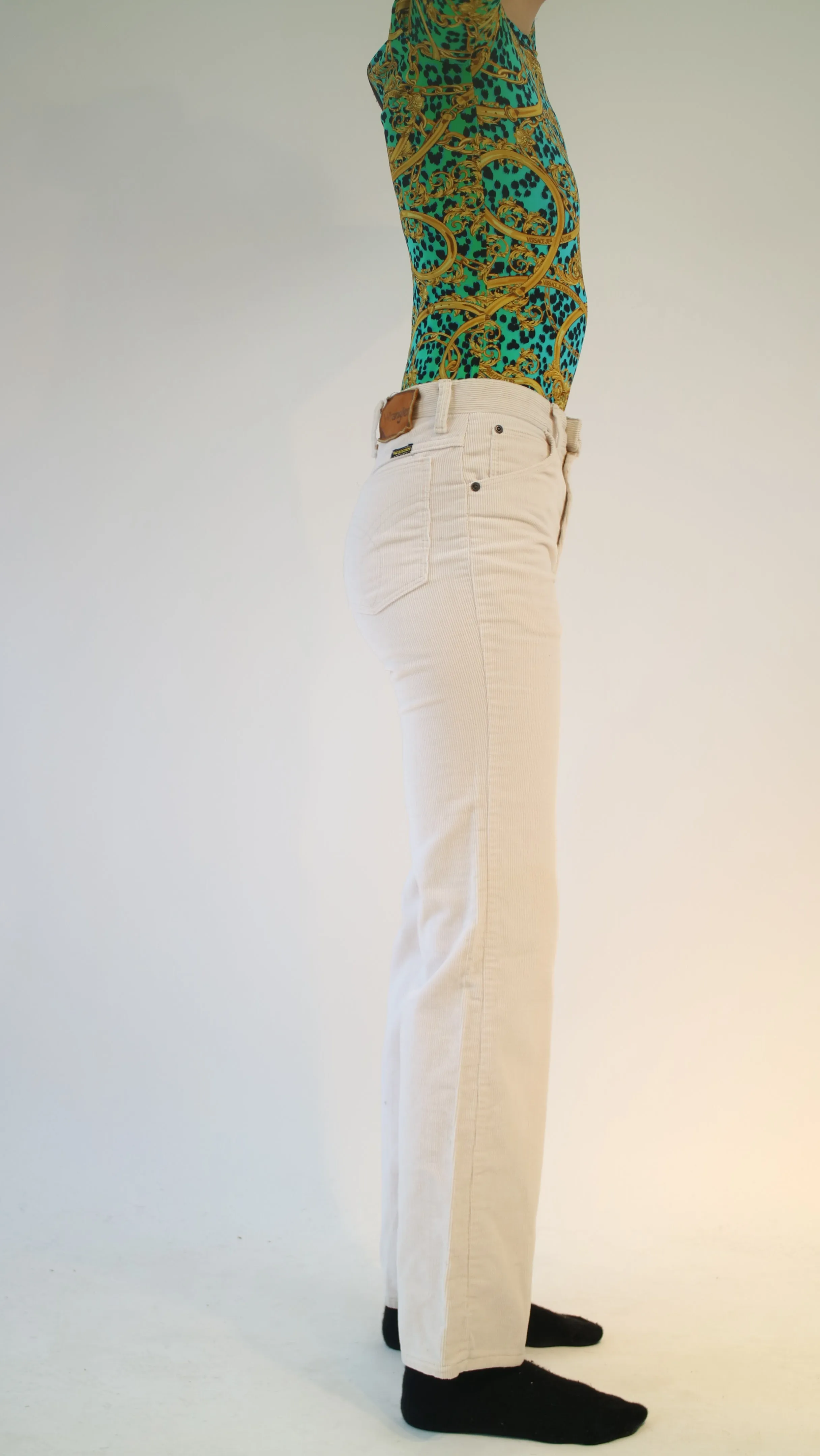 1970s Cream Corduroy Wrangler Pants 30W 42L