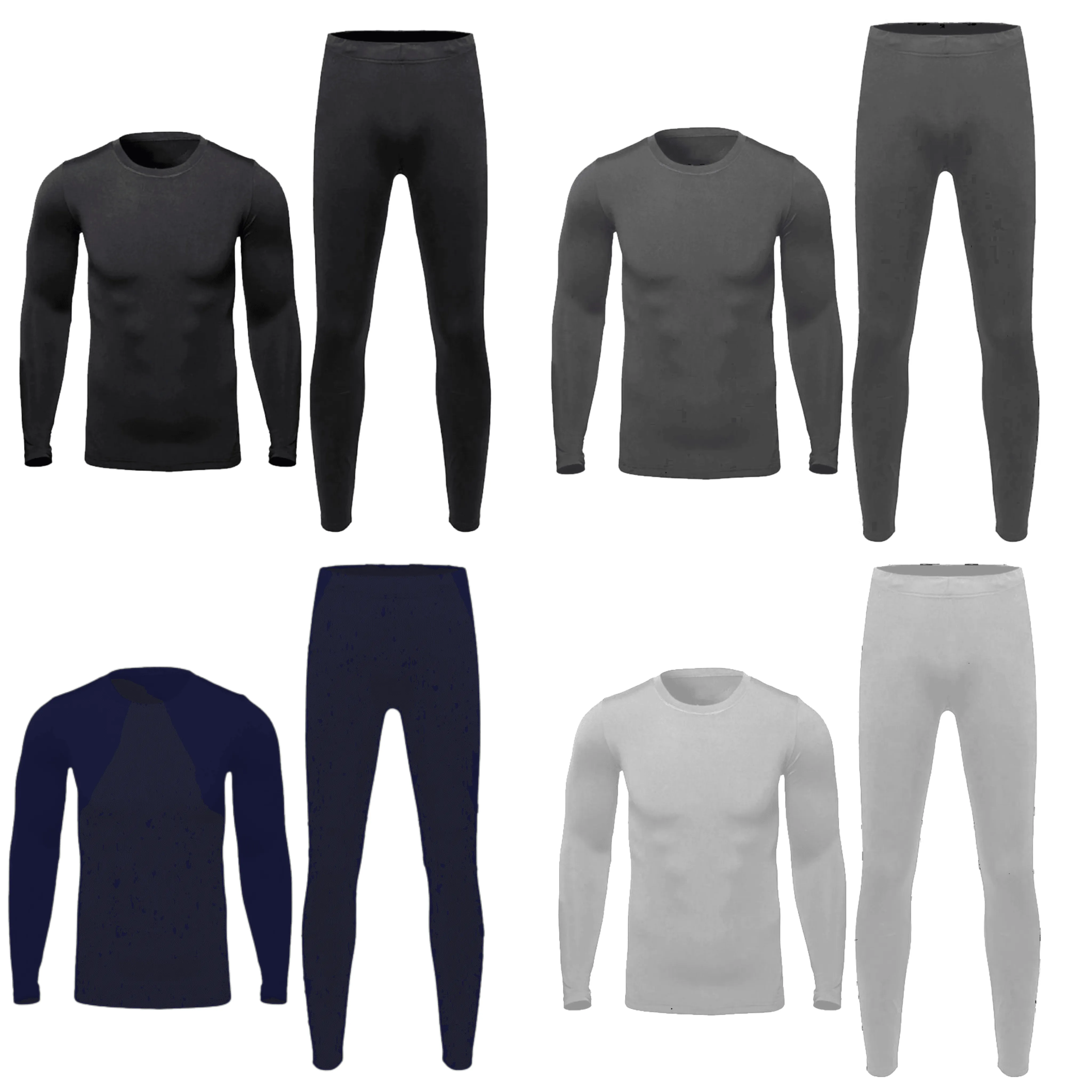 2 Pair Men's 2-Piece Cotton Thermal Set with Shirt & Pants (4 pieces) S-XL