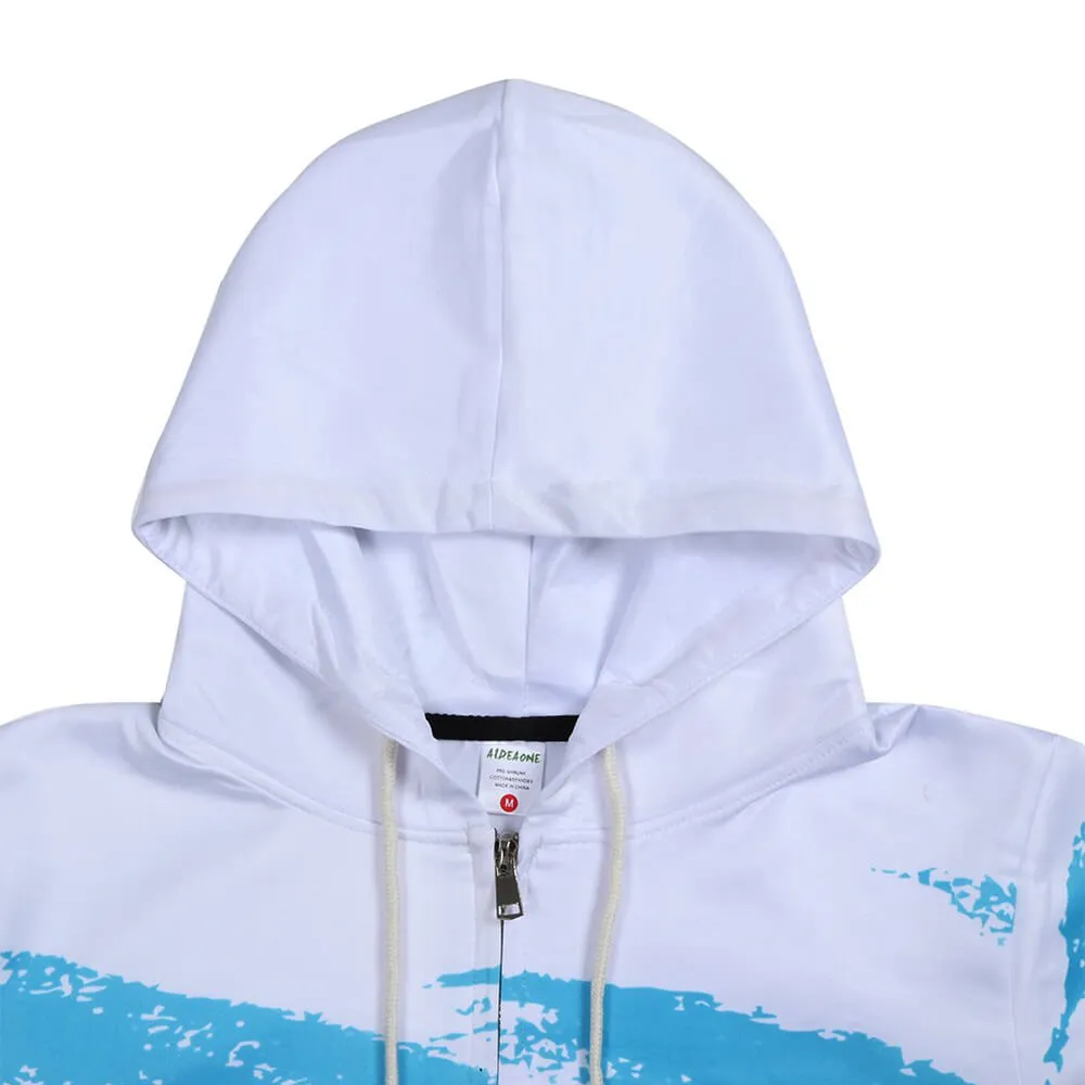 90s Paper Cup Zip Up Funny Hoodie