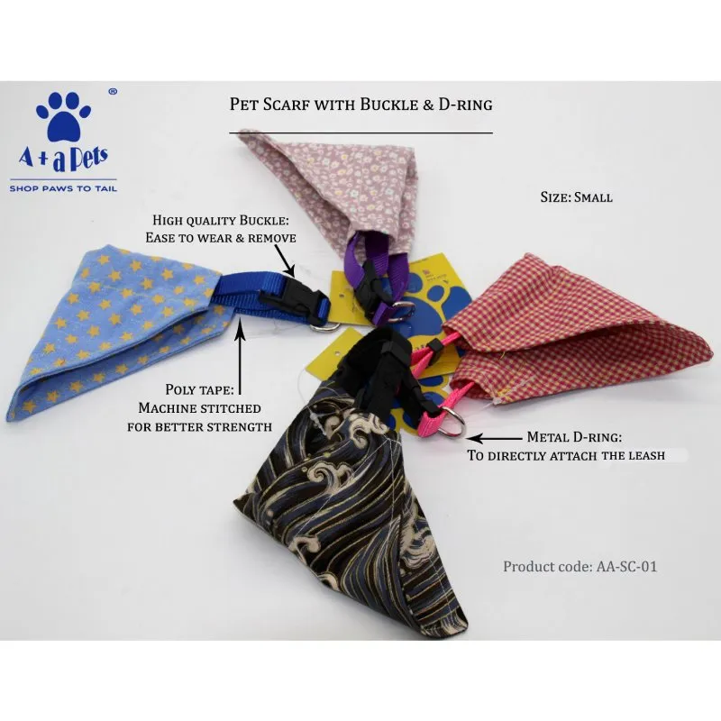 A A Pets' 2in1 Scarf Collar In Floral Design