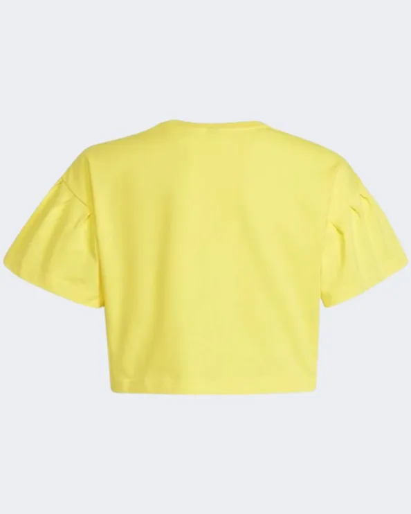 Adidas Power Cropped Girls Training T-Shirt Yellow Hl2359