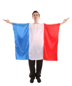 Adult Men's France Flag Tunic Sport Costume | Patriotic  Multi Color  Cosplay Costume