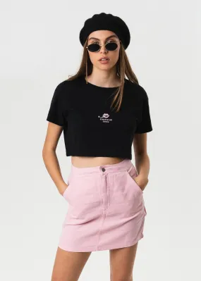 Afends Womens Sunshine Soon - Wide Neck Cropped Tee