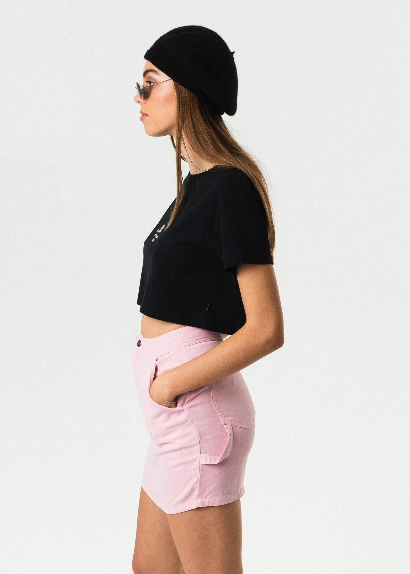 Afends Womens Sunshine Soon - Wide Neck Cropped Tee