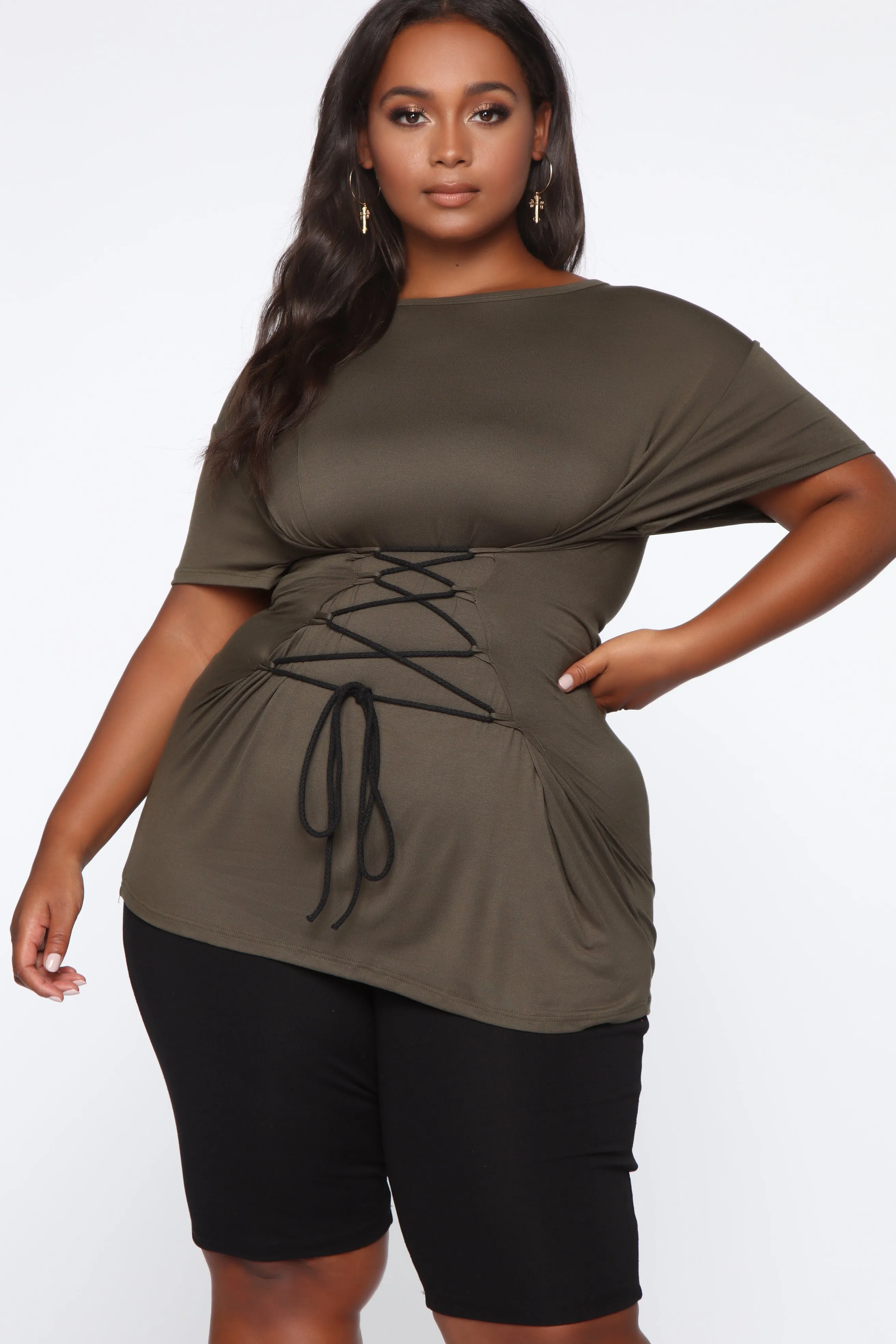 All The Way Up Tunic - Olive