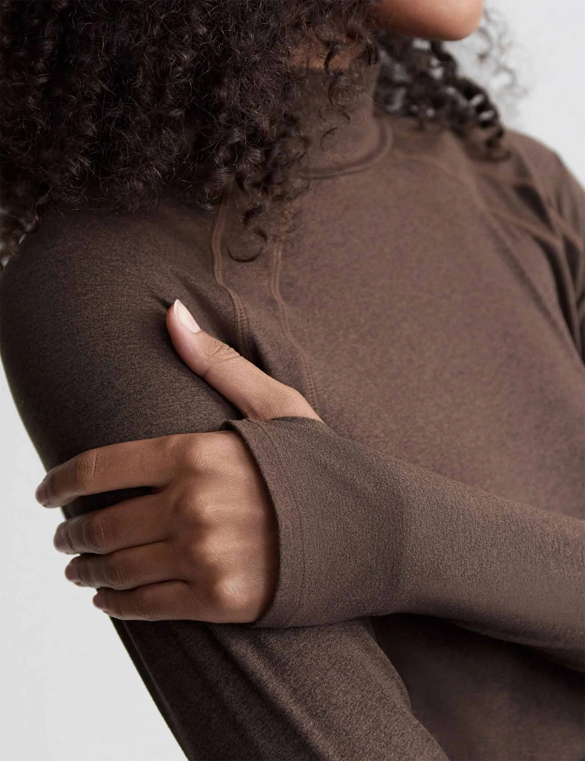 Always Warm Base Layer Top - Deep Chocolate Marl