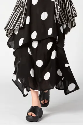 Amelia Skirt in B&W Dots Delphi