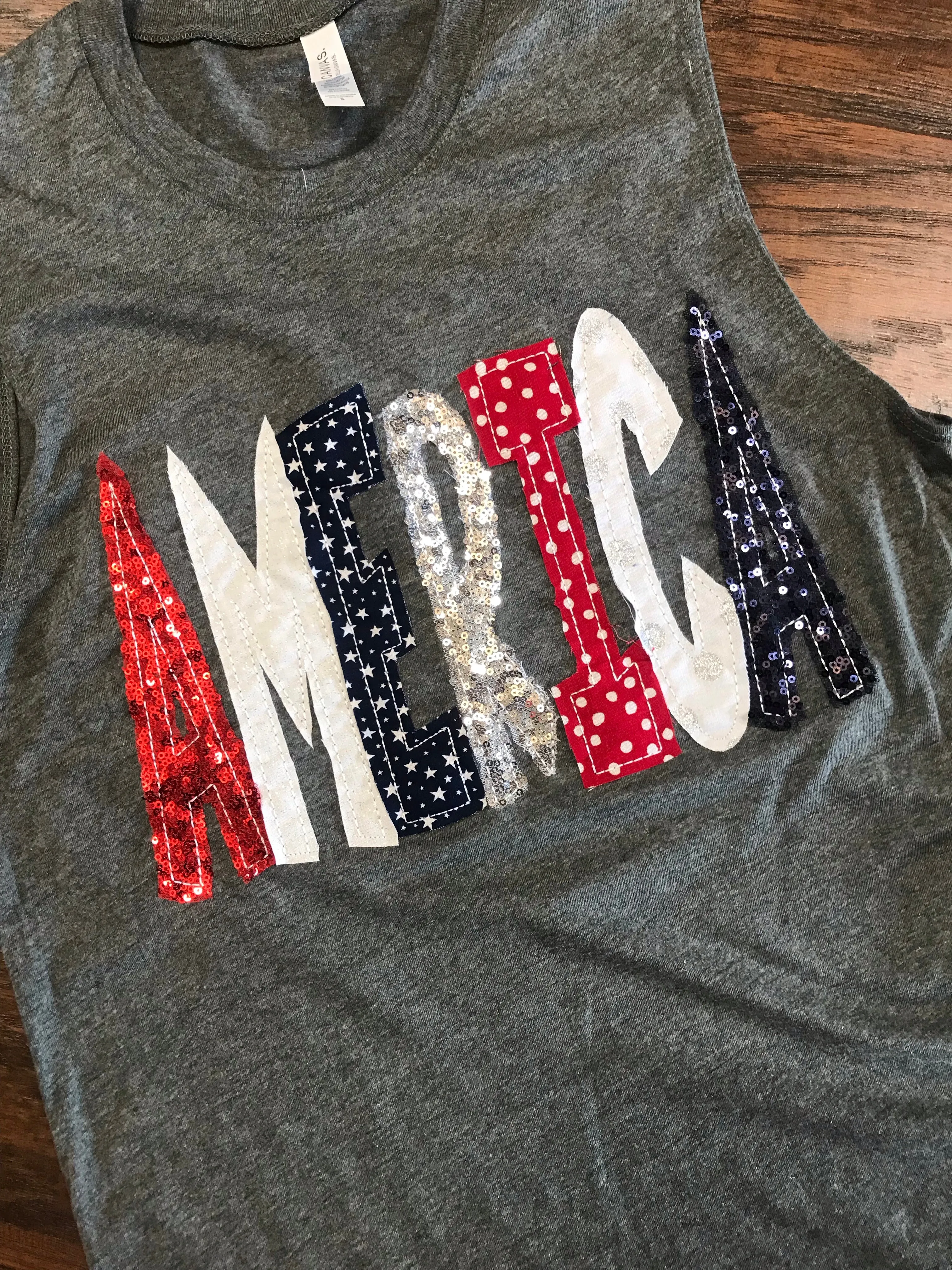 AMERICA T-shirt - Red, White, Navy