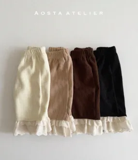 AOSTA KIDS WINTER CORDUROY FRILL PANTS **PREORDER