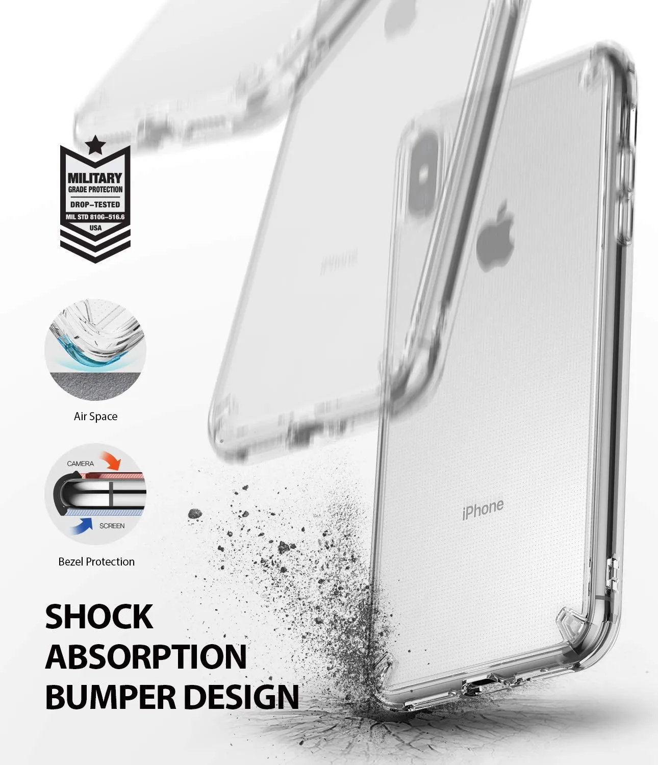 Apple iPhone Xs Max Back Cover Case | Fusion - Clear