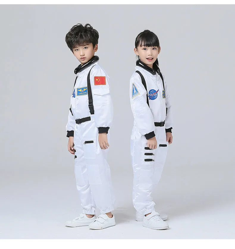 Astronaut Costume Profession Cosplay outfit for Kids White