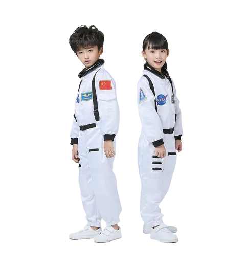 Astronaut Costume Profession Cosplay outfit for Kids White