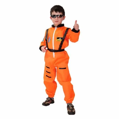 Astronaut suit Profession Cosplay outfit for Kids Orange