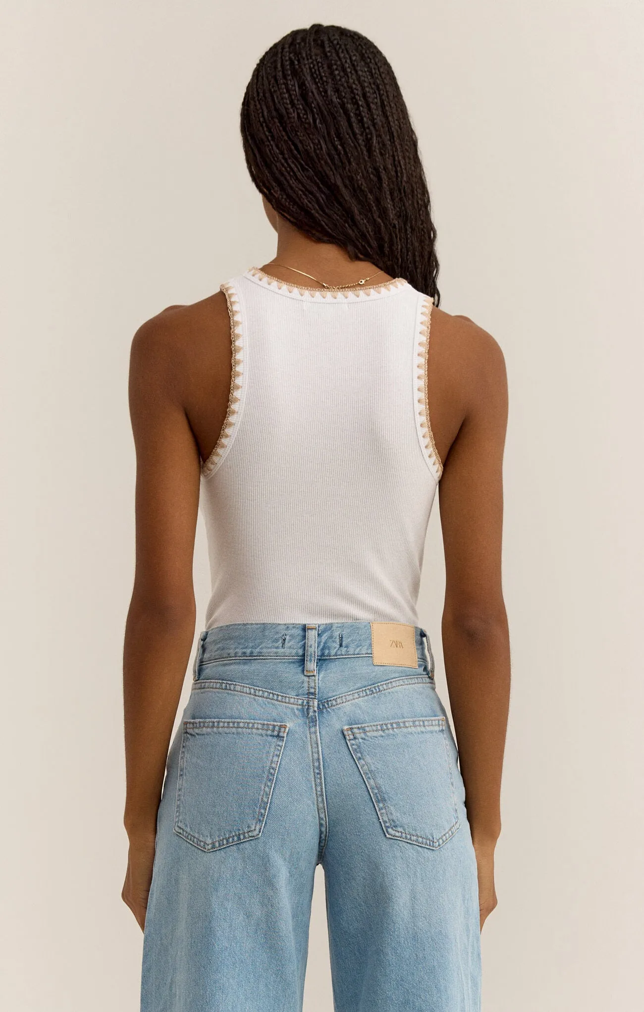 Avril Rib Whipstitch Tank