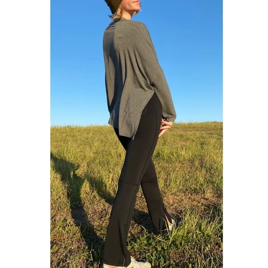 Bamboo Top - Heather Grey