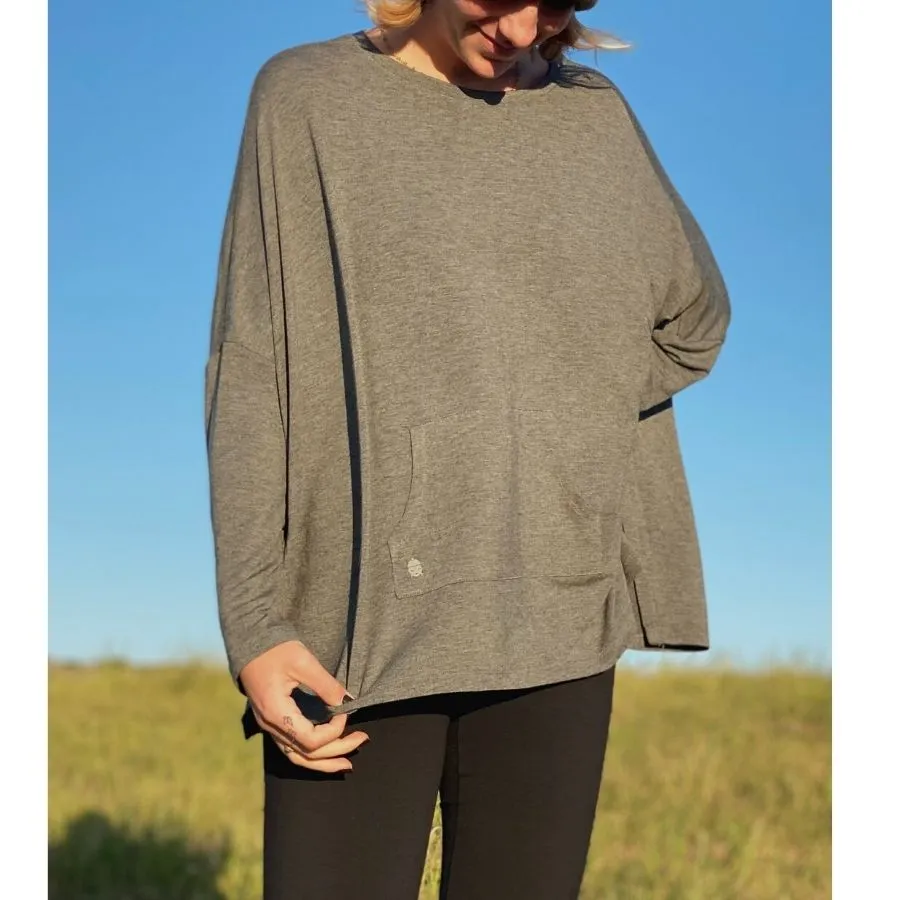 Bamboo Top - Heather Grey