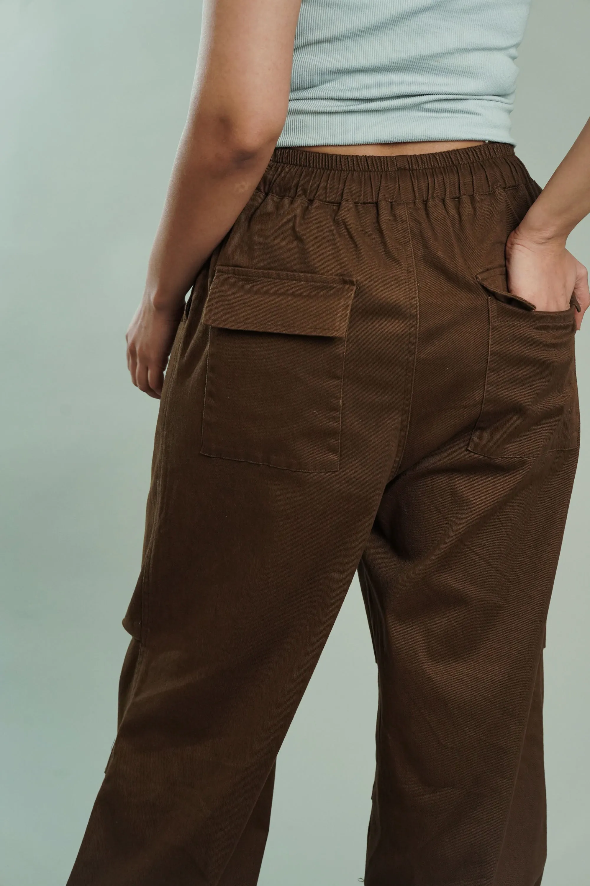 Barrel Brown Oversized Trousers