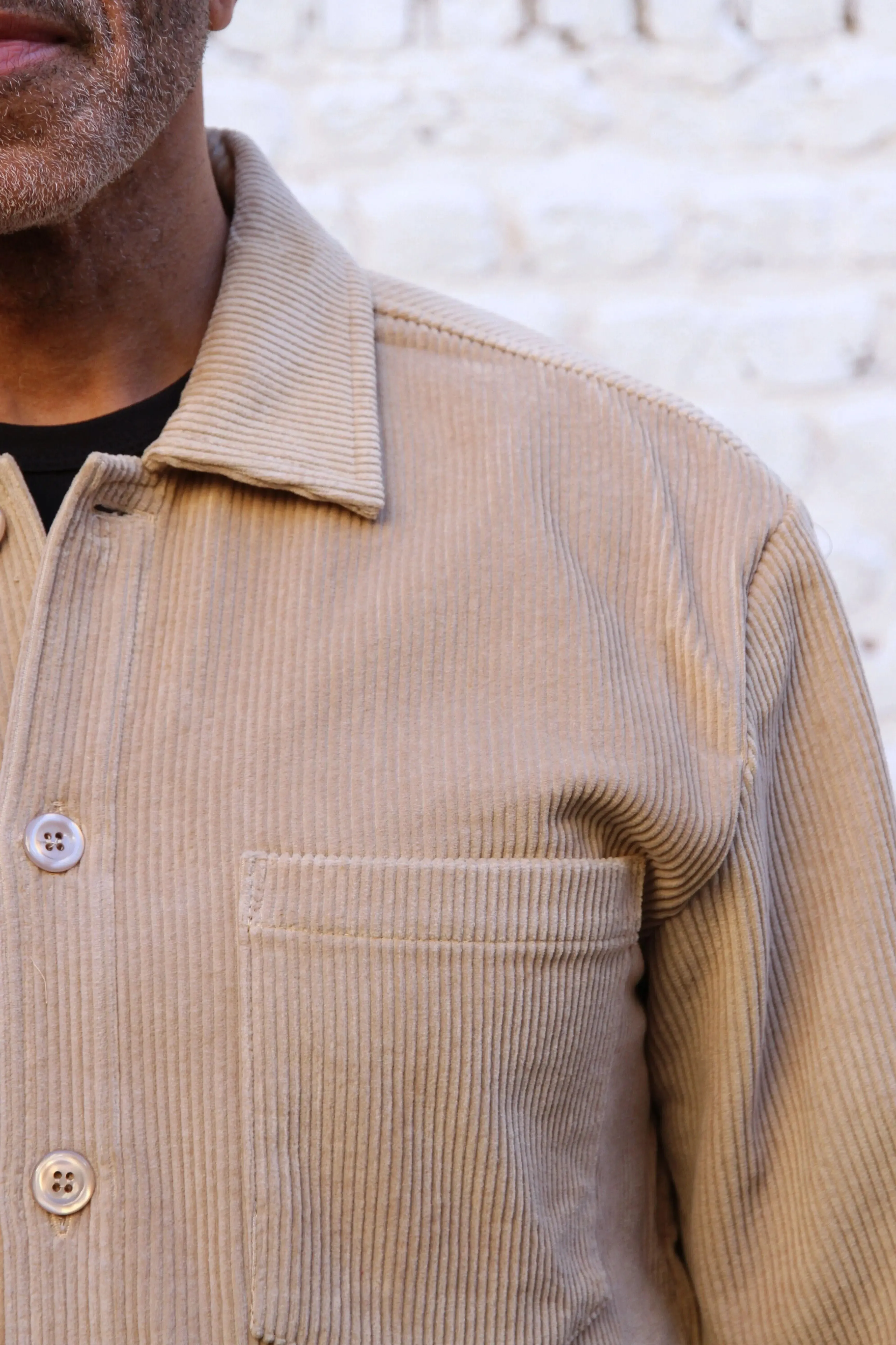 Bart Corduroy Overshirt - Beige