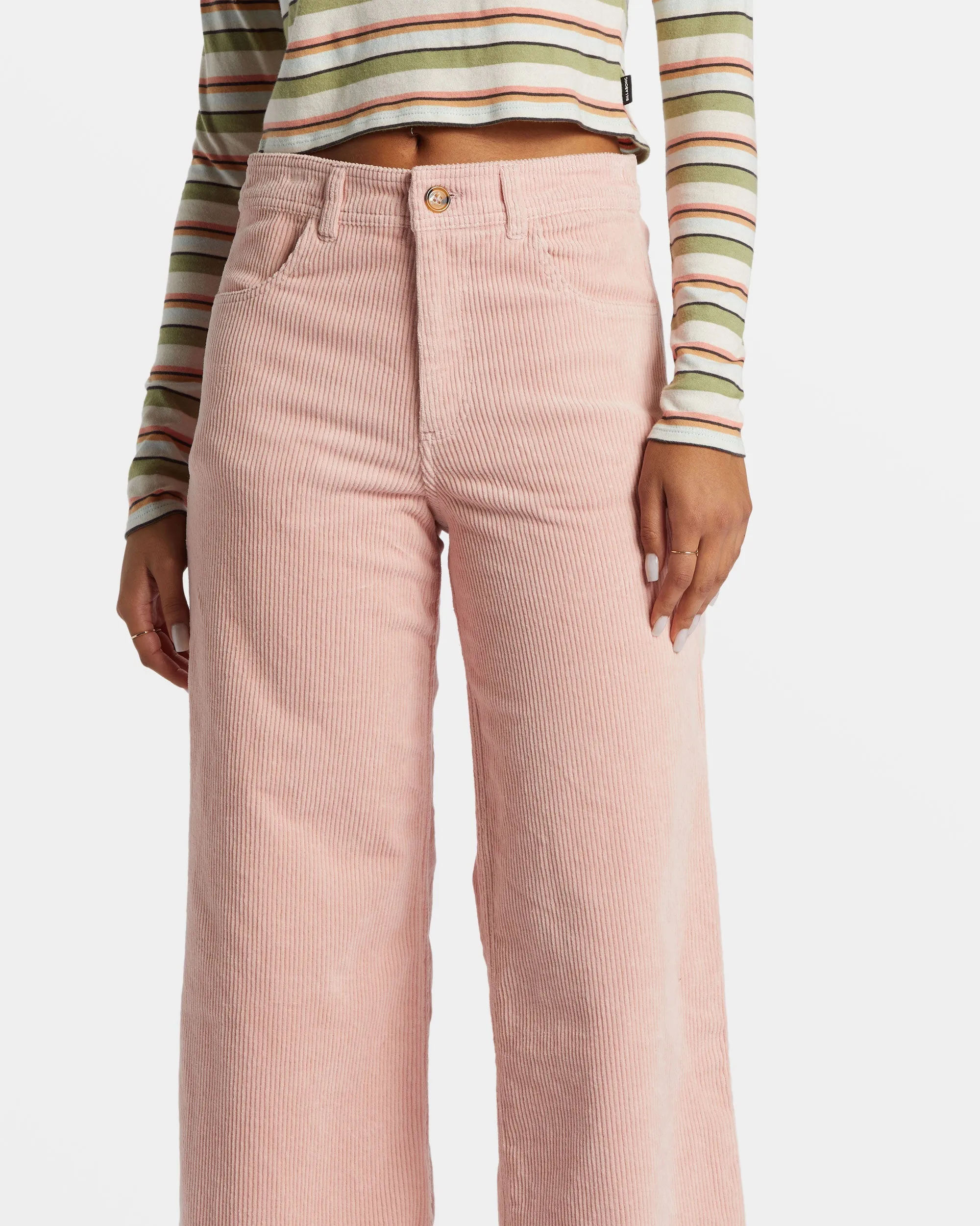 Be Free Corduroy Pants - Dusty Peach