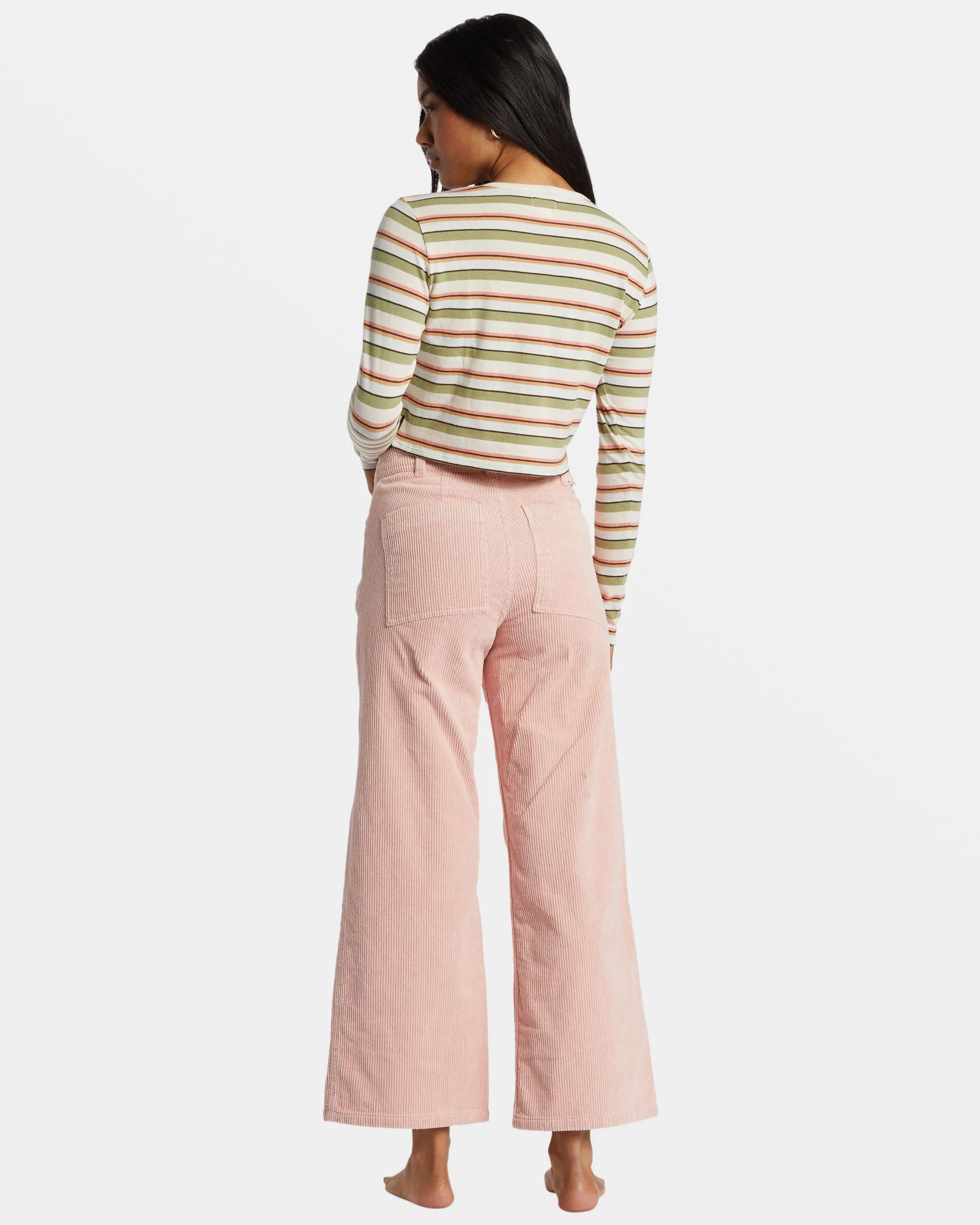 Be Free Corduroy Pants - Dusty Peach