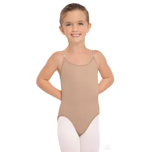 Beige Euroskins Girls Smooth Camisole Leotard - Select Size