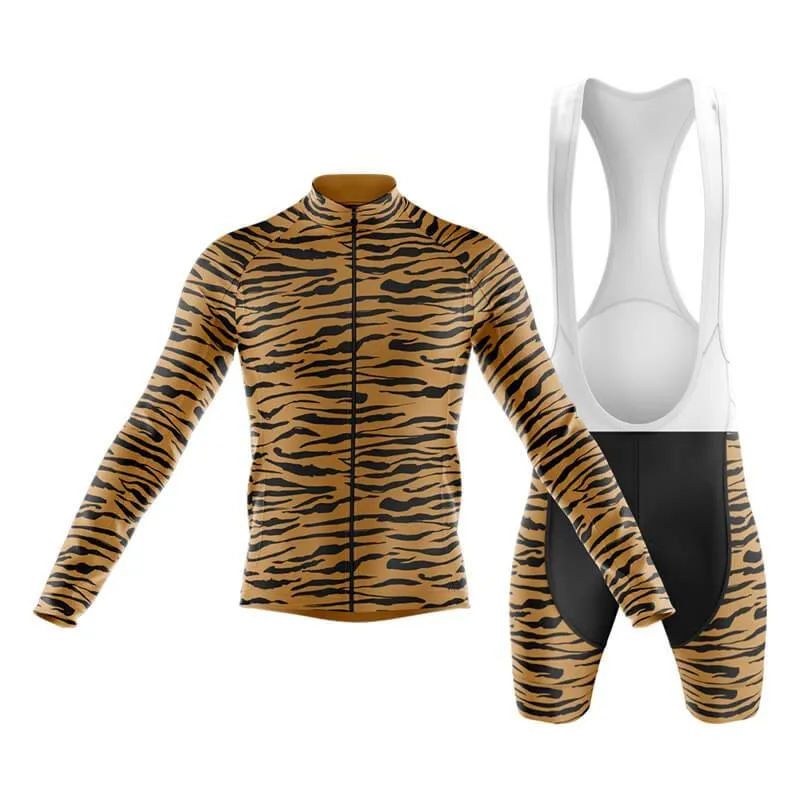 Beige Tiger Print Club Cycling Kit