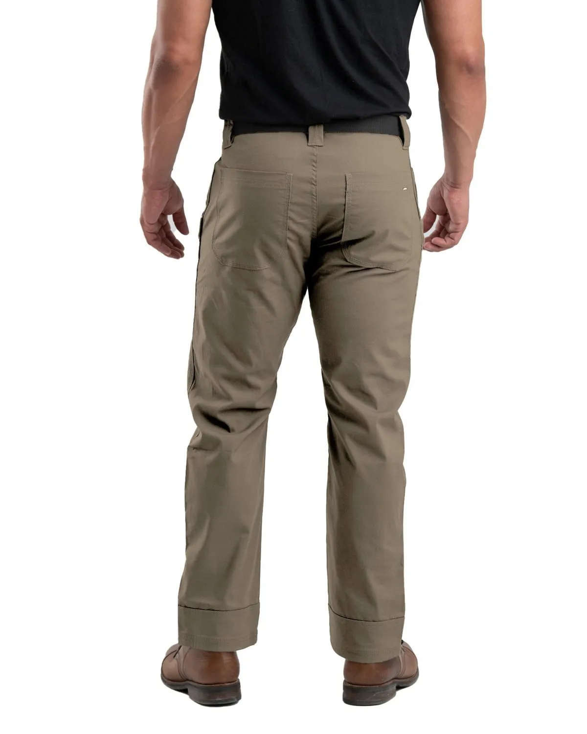 Berne Apparel Mens Highland Flex Ripstop Straight Putty Cotton Blend Work Pants