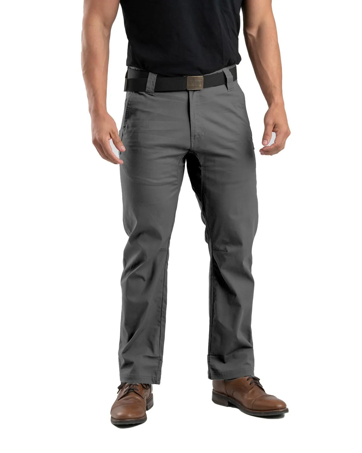 Berne Apparel Mens Highland Flex Ripstop Straight Slate Cotton Blend Work Pants