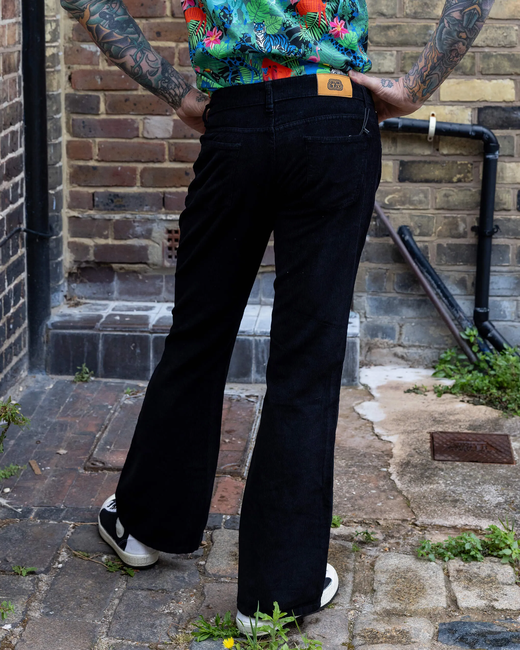 Black Corduroy Boot Cut Flares