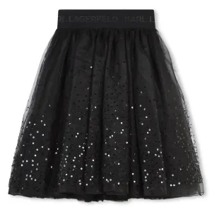 Black Mesh Sequin Tutu Skirt