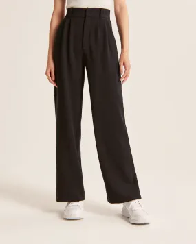 Black Wide Leg Tailored Pant