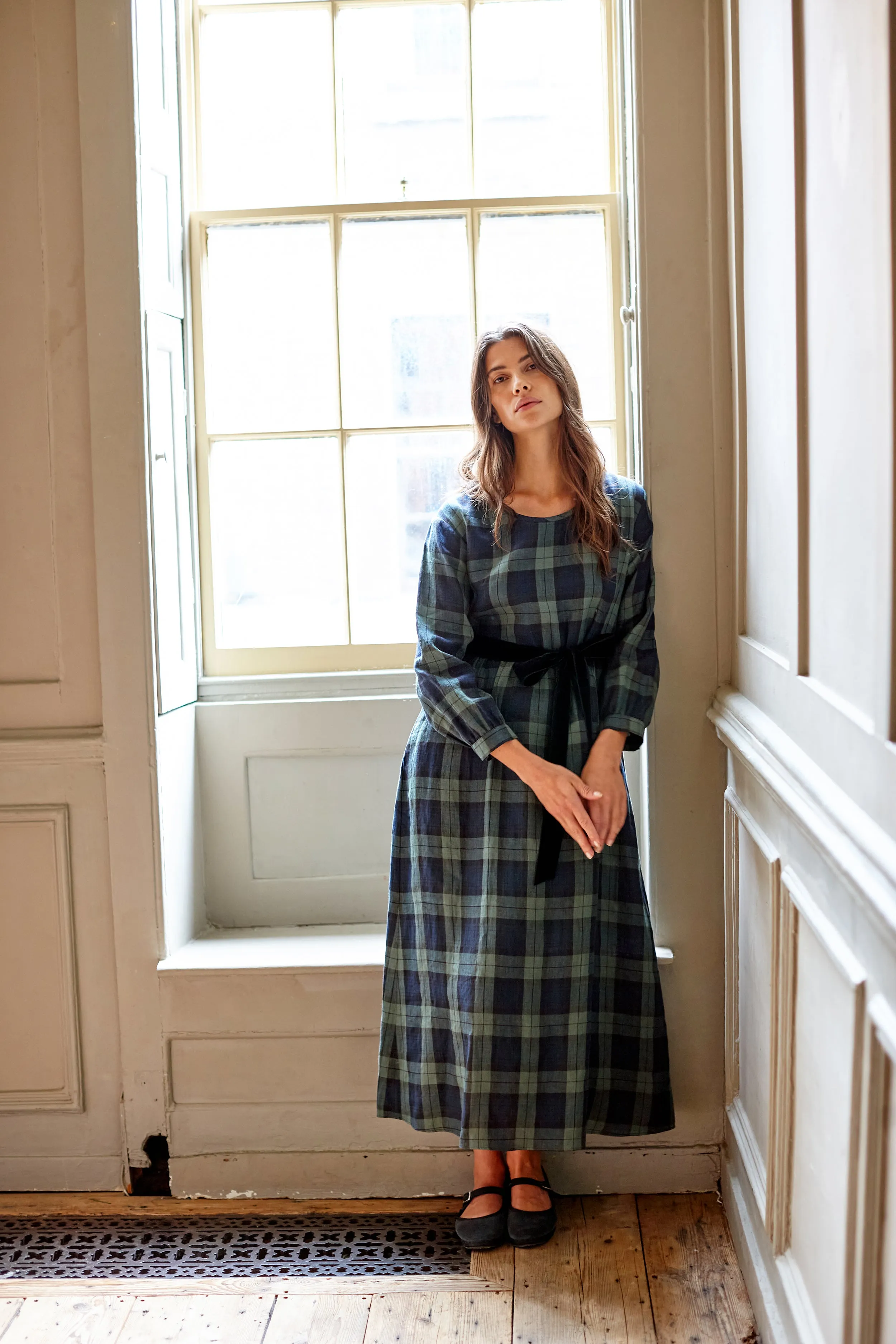 Blackwatch Linen Lavenham Dress