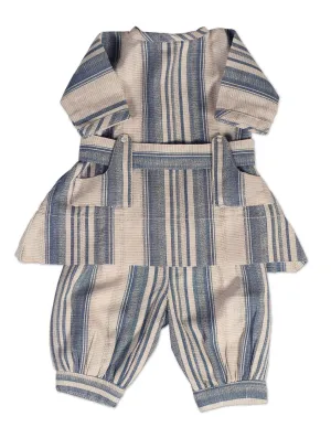 Blue & White Homespun Toddler Set