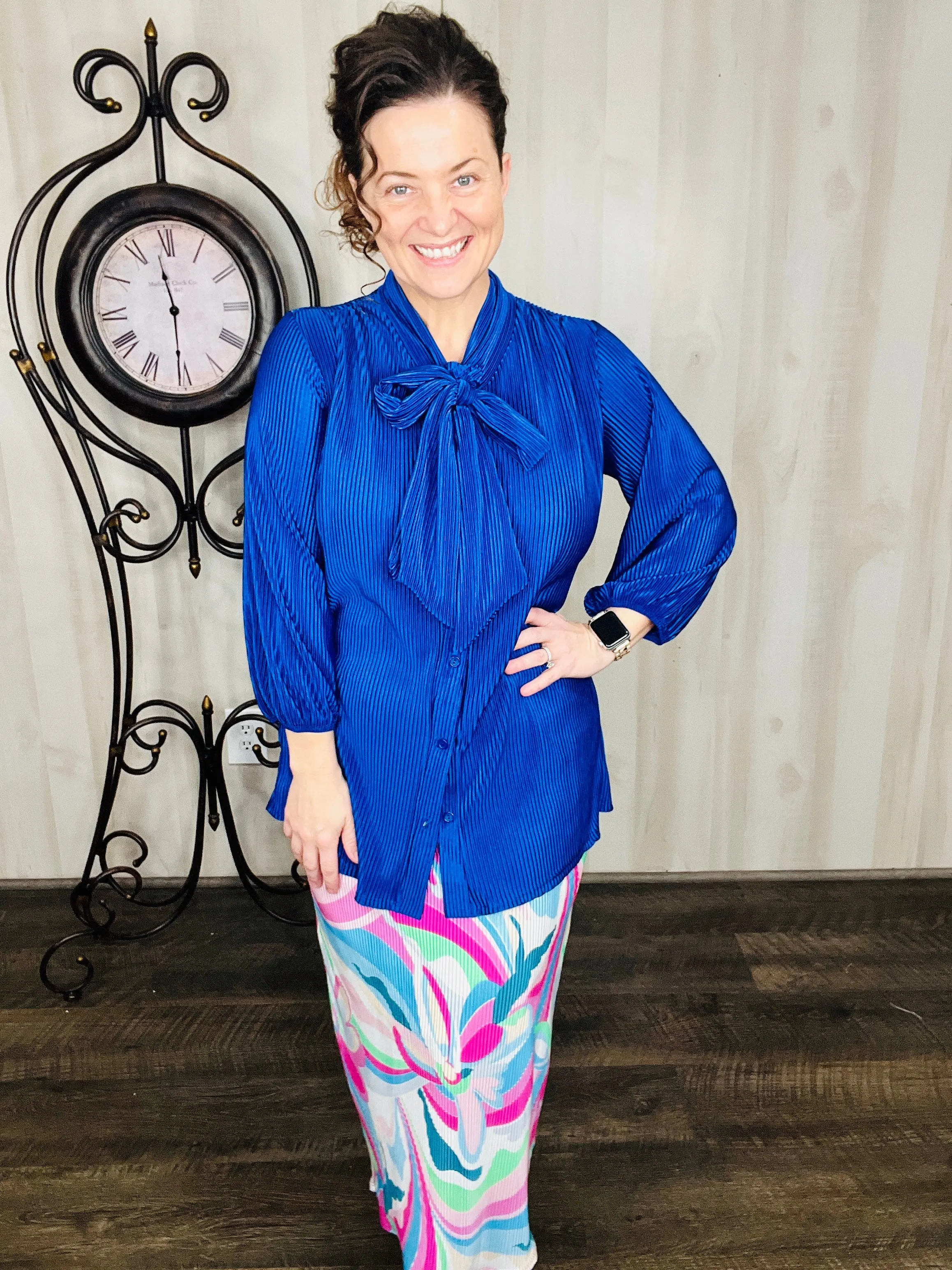 Brittany Bodre Bow Tie Top- Hot Pink or Royal Blue