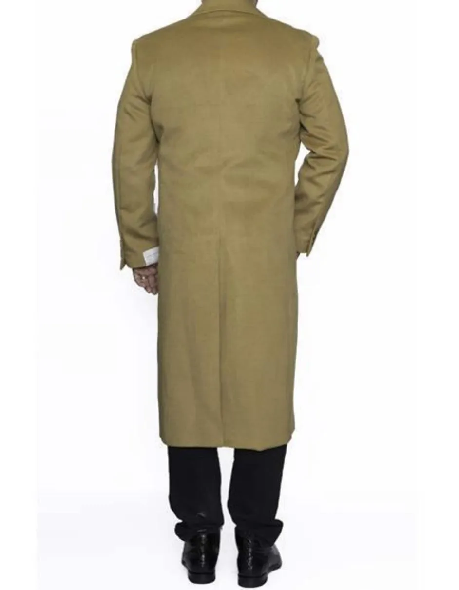 Camel Hair Top Coat - Luxury Cashmere Coat - Big and Tall Cashmere Overcoats - Top Coats For Men Coats Camel