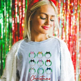 Christmas Era Bracelet Wreath Shirt Comfort Colors