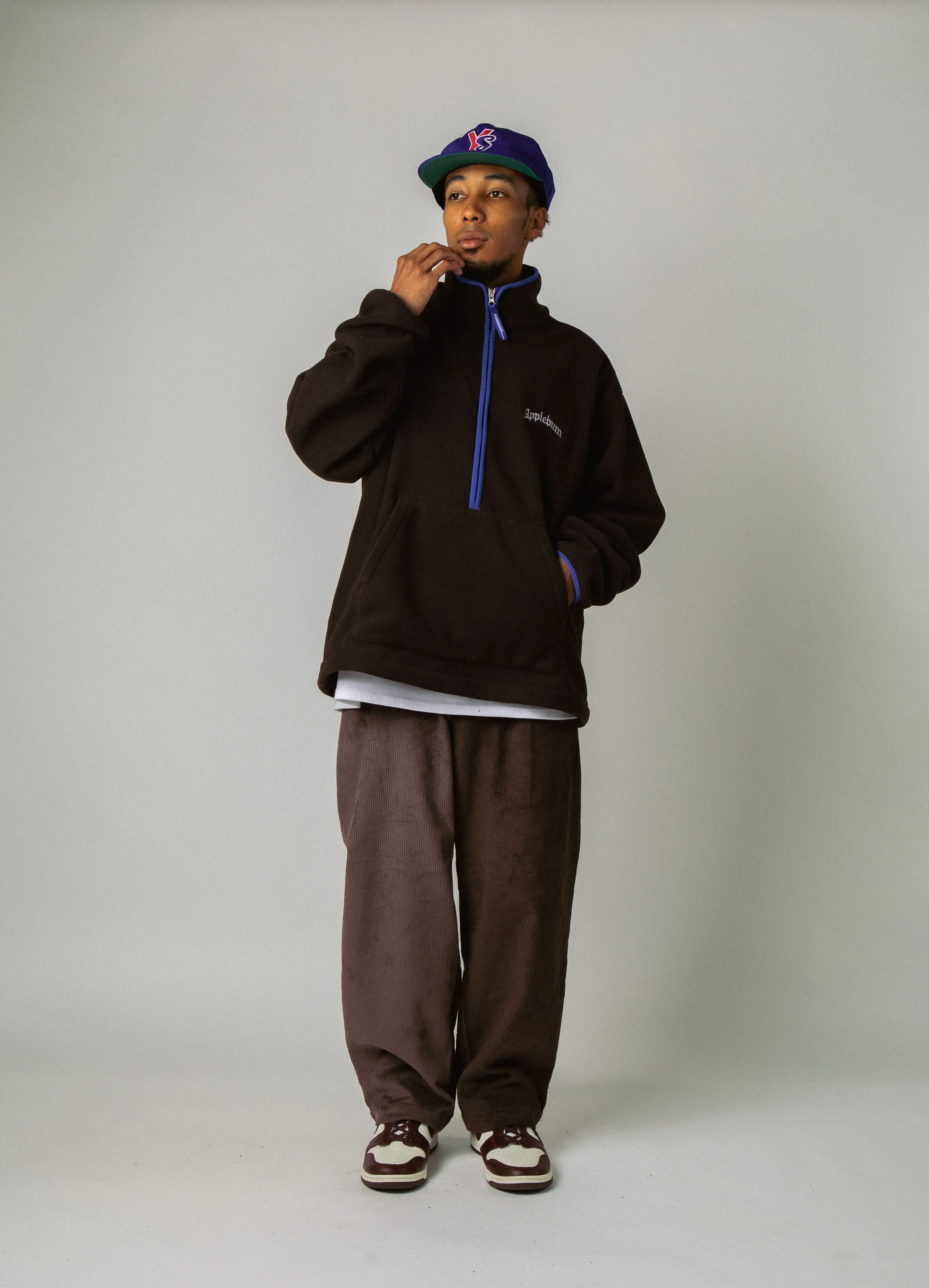 Corduroy Bi-Color Pants [Brown/Brown] / 2420805