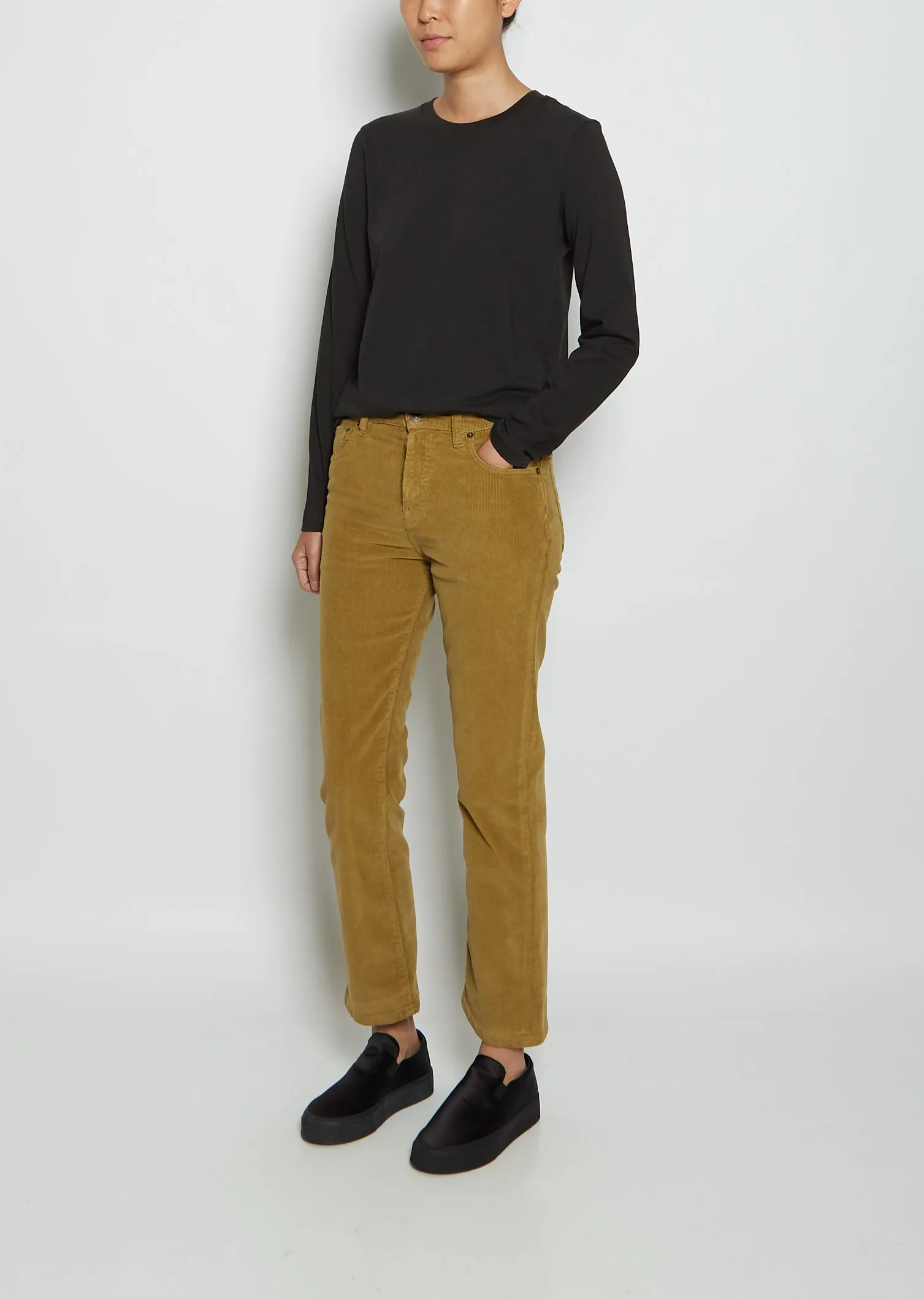 Cotton Corduroy 495 Jean — Olive