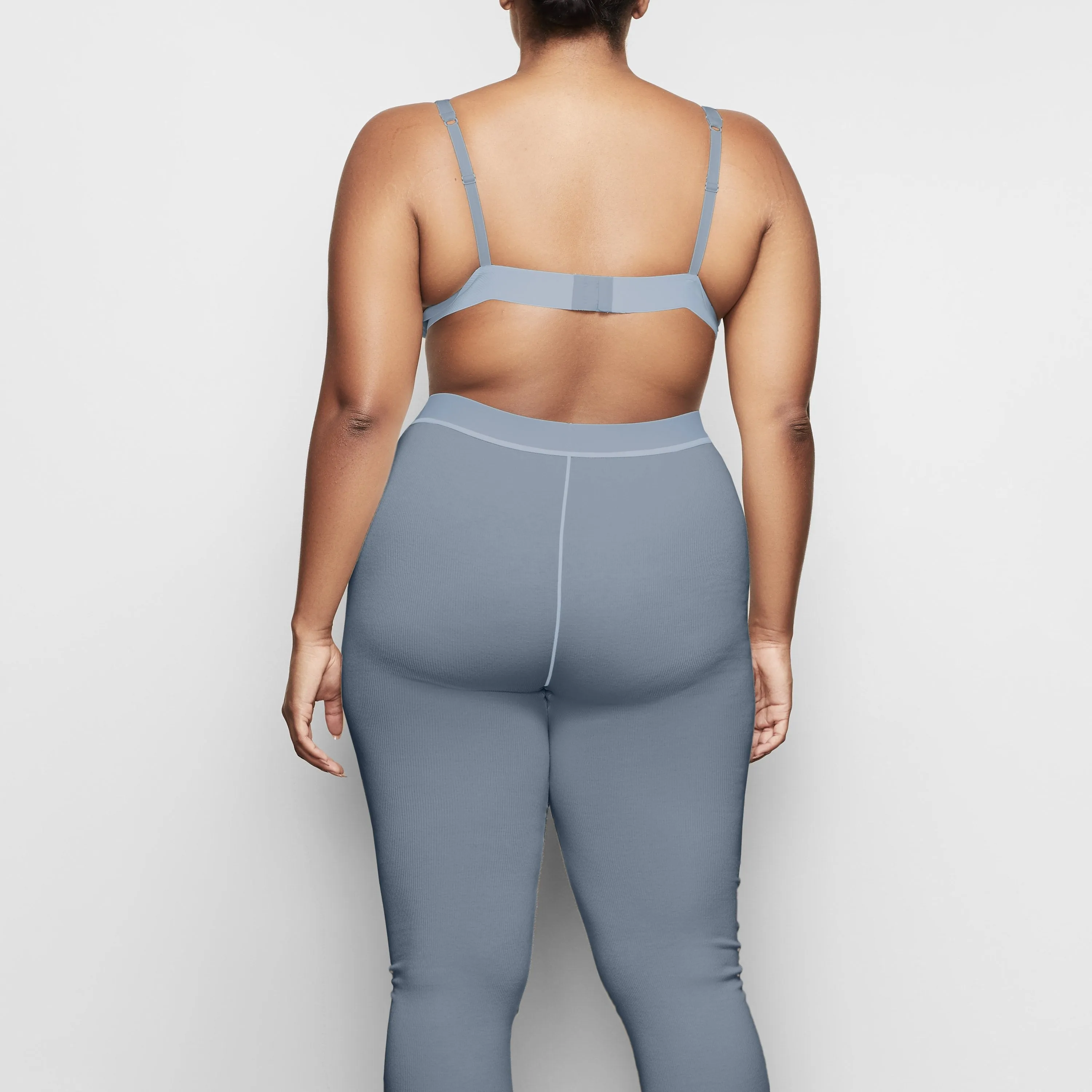 COTTON RIB THERMAL LEGGING | KYANITE