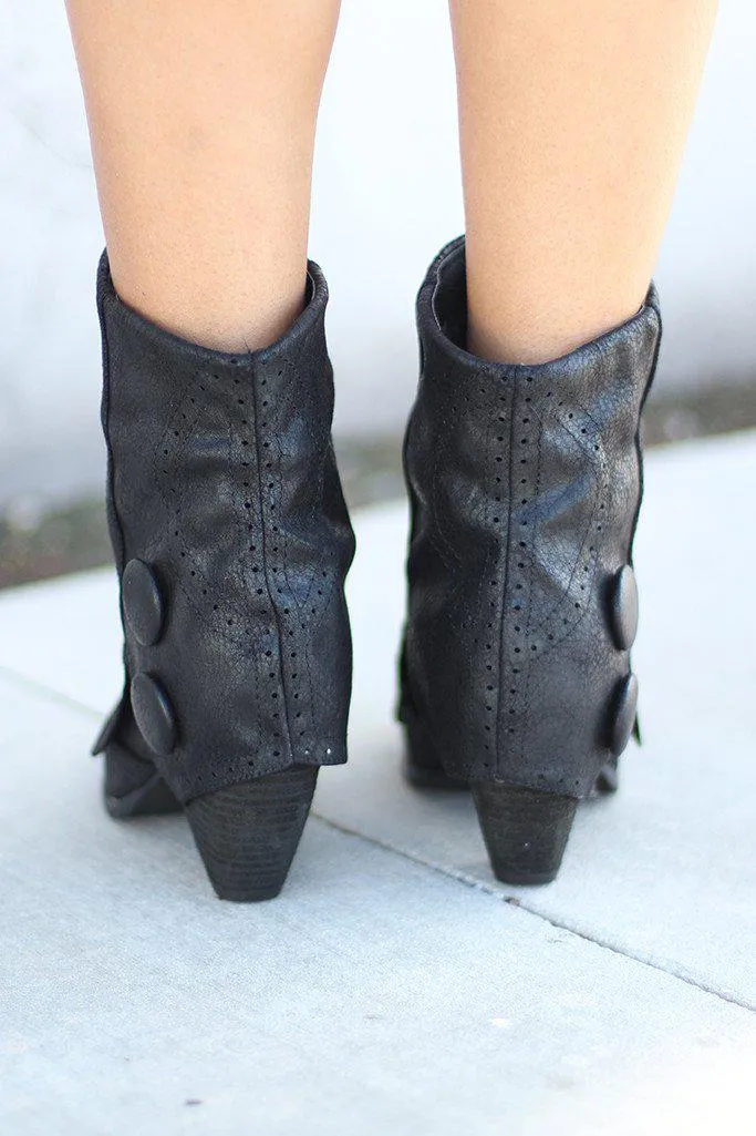 Crazy Crinoline Black Booties