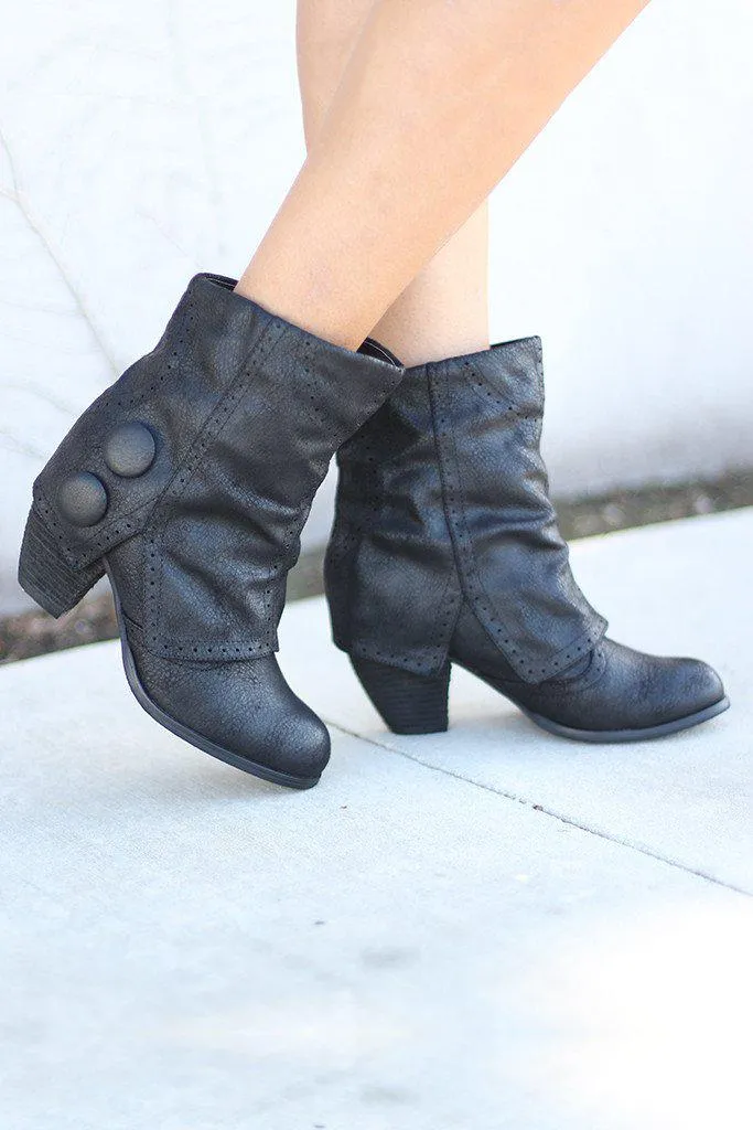 Crazy Crinoline Black Booties