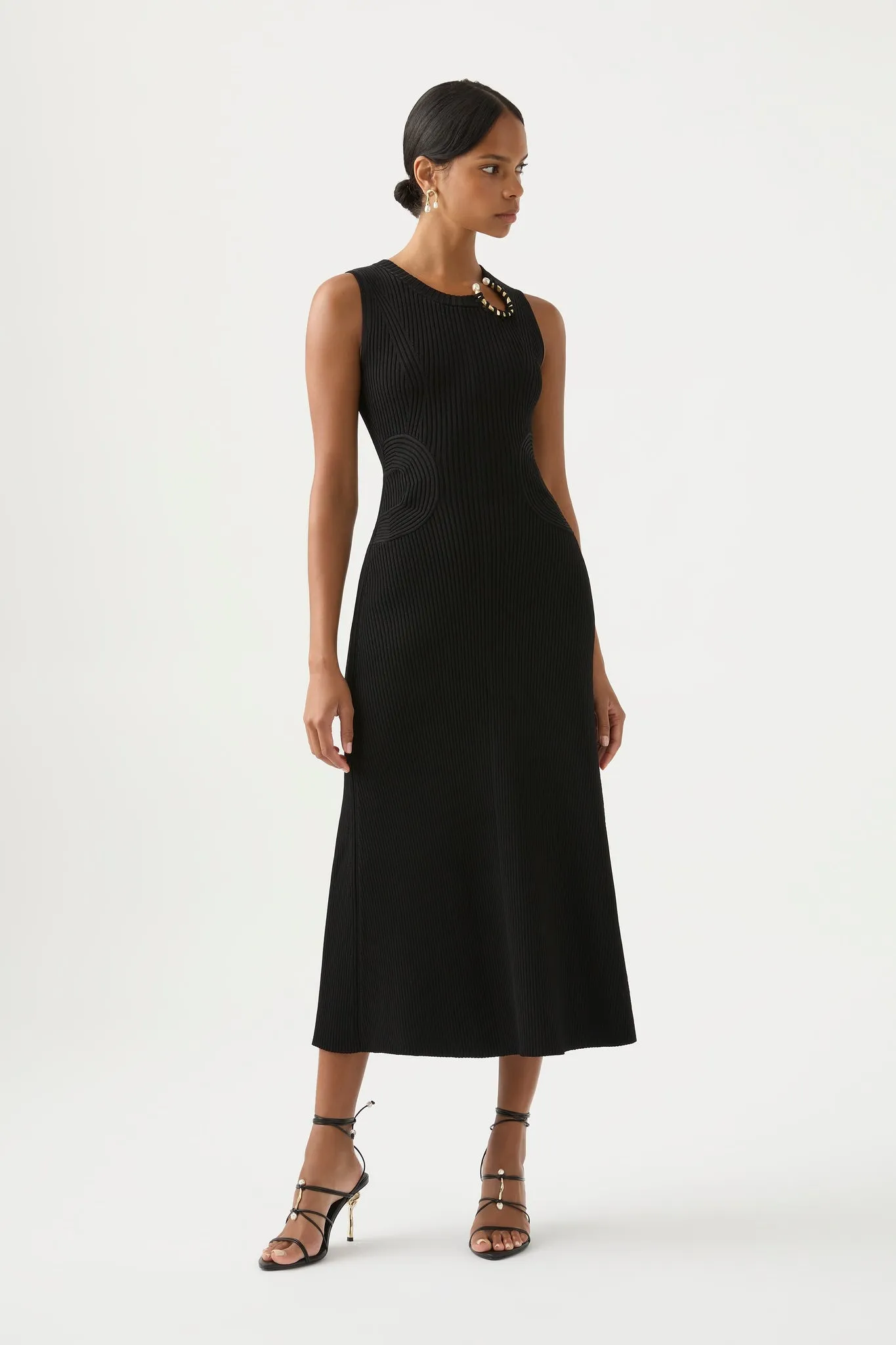 Crescent Knit Midi Dress