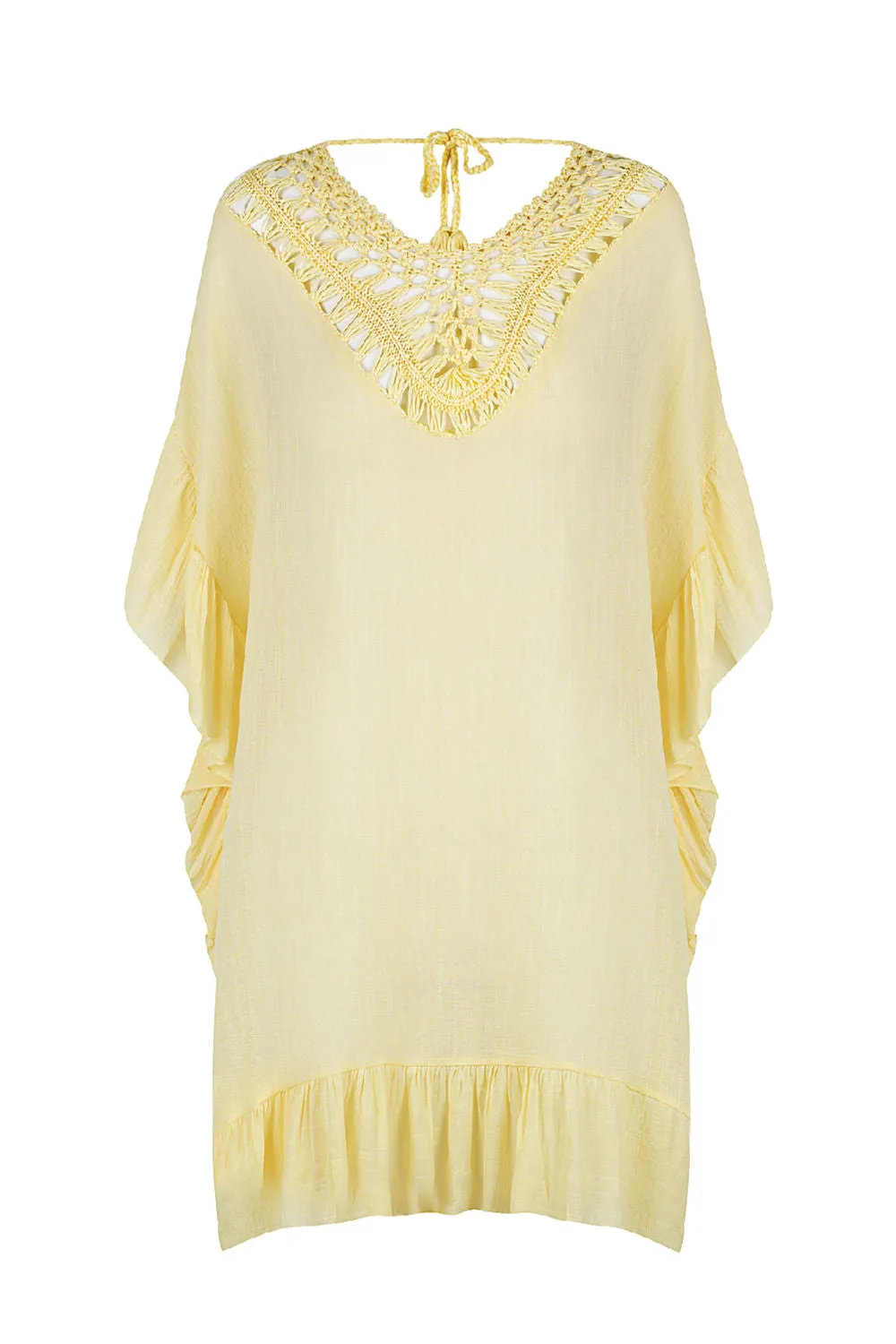 Crochet Ruffle Kaftan Top