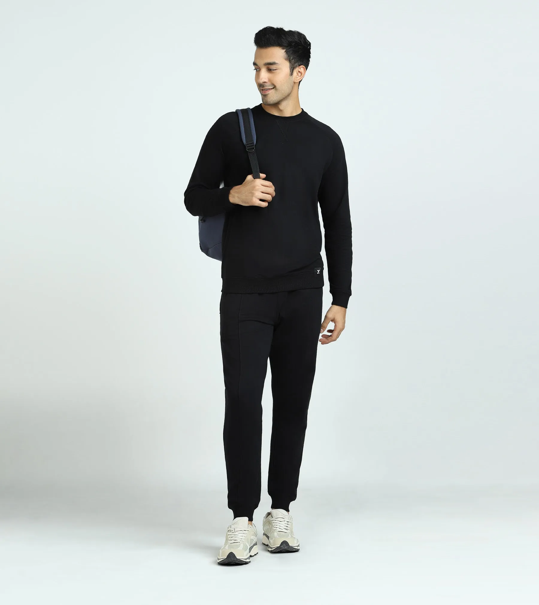 Cruze French Terry Cotton Sweatshirts Pitch Black