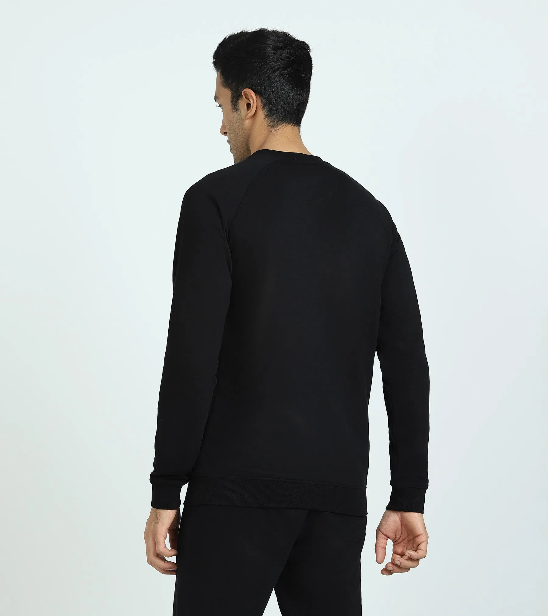 Cruze French Terry Cotton Sweatshirts Pitch Black