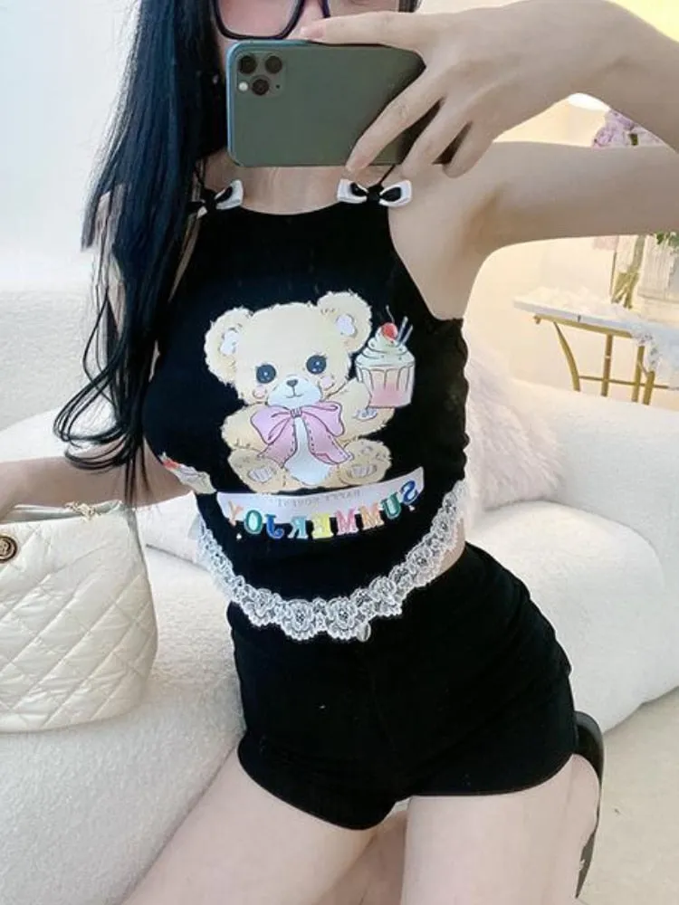 Cupcake Bear Crop Top